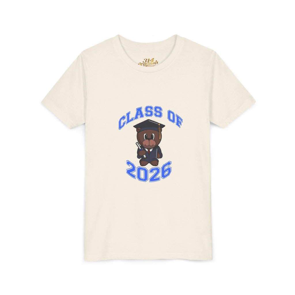Class of 2026 Kids Graduation T‑Shirt — Cute Graduate Bear Youth Tee - 314 Originals
