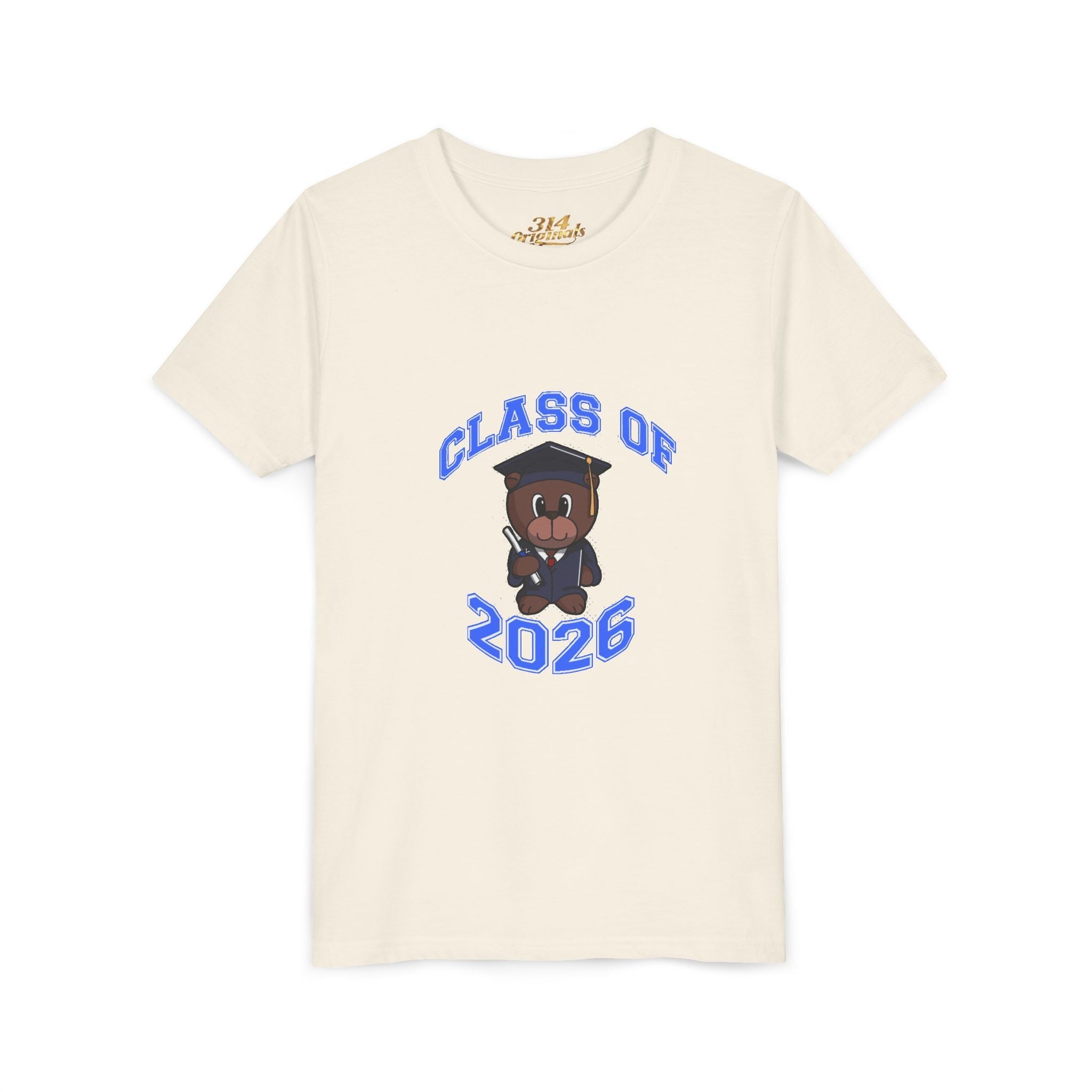 Class of 2026 Kids Graduation T‑Shirt — Cute Graduate Bear Youth Tee - 314 Originals