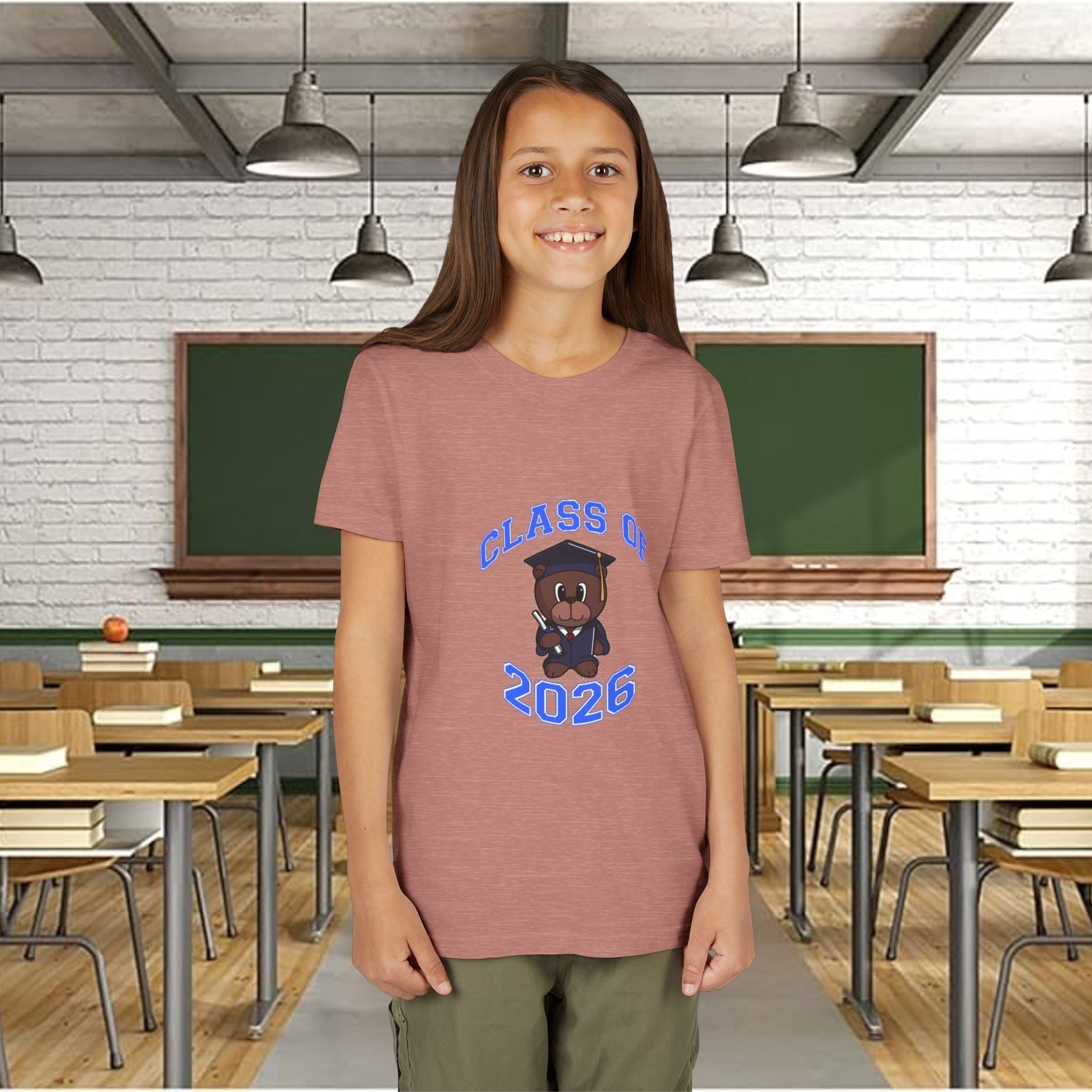 Class of 2026 Kids Graduation T‑Shirt — Cute Graduate Bear Youth Tee - 314 Originals