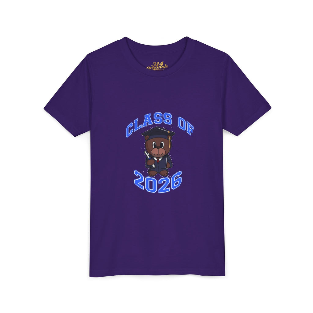 Class of 2026 Kids Graduation T‑Shirt — Cute Graduate Bear Youth Tee - 314 Originals