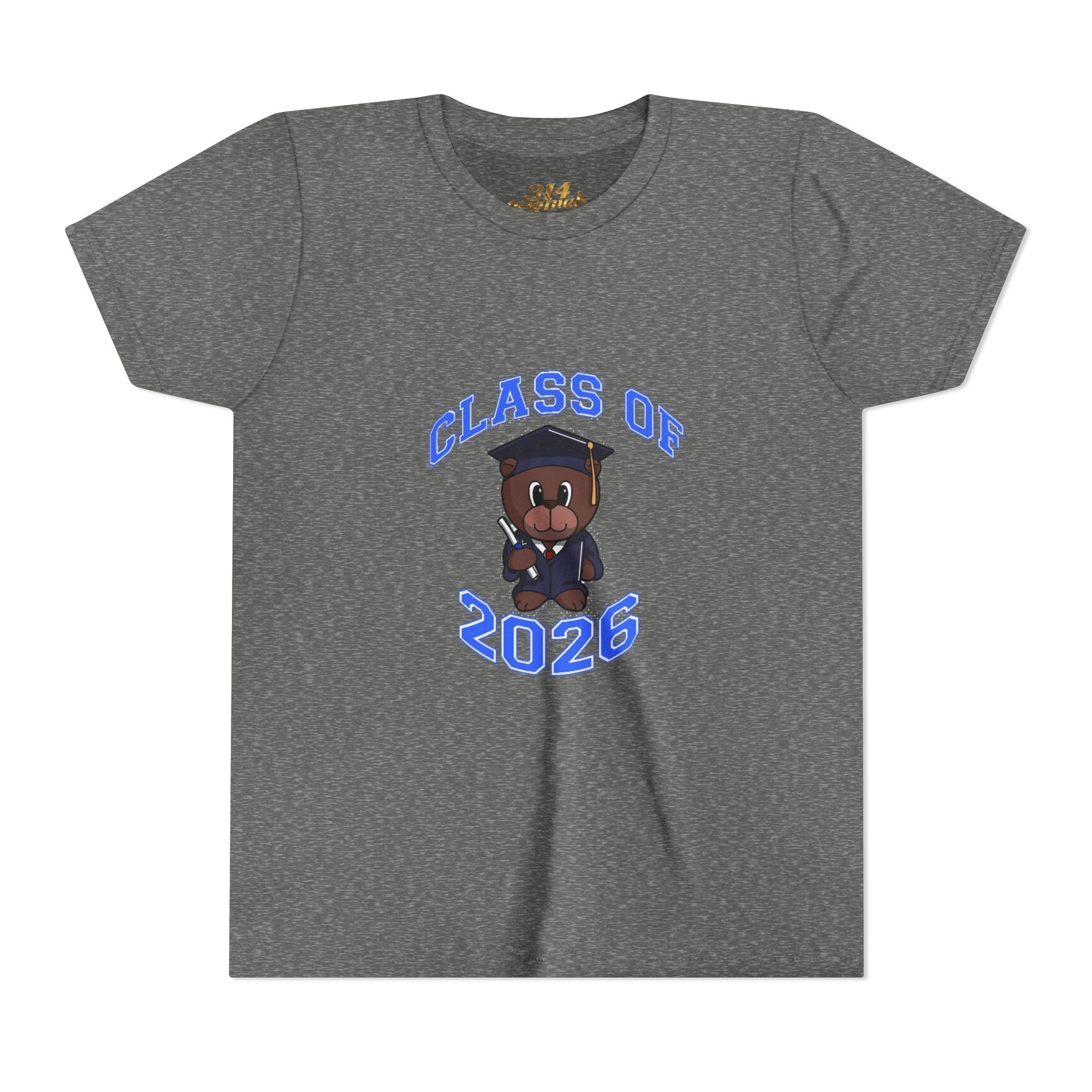 Class of 2026 Kids Graduation T‑Shirt — Cute Graduate Bear Youth Tee - 314 Originals