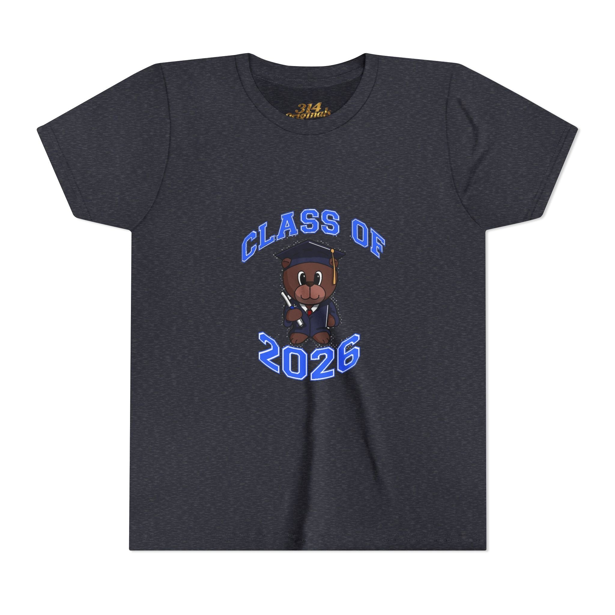 Class of 2026 Kids Graduation T‑Shirt — Cute Graduate Bear Youth Tee - 314 Originals