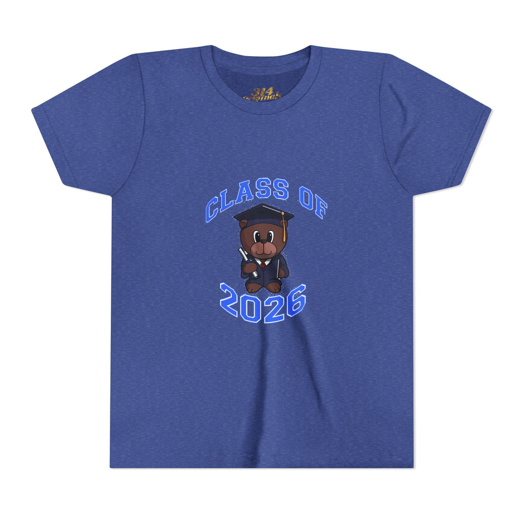Class of 2026 Kids Graduation T‑Shirt — Cute Graduate Bear Youth Tee - 314 Originals