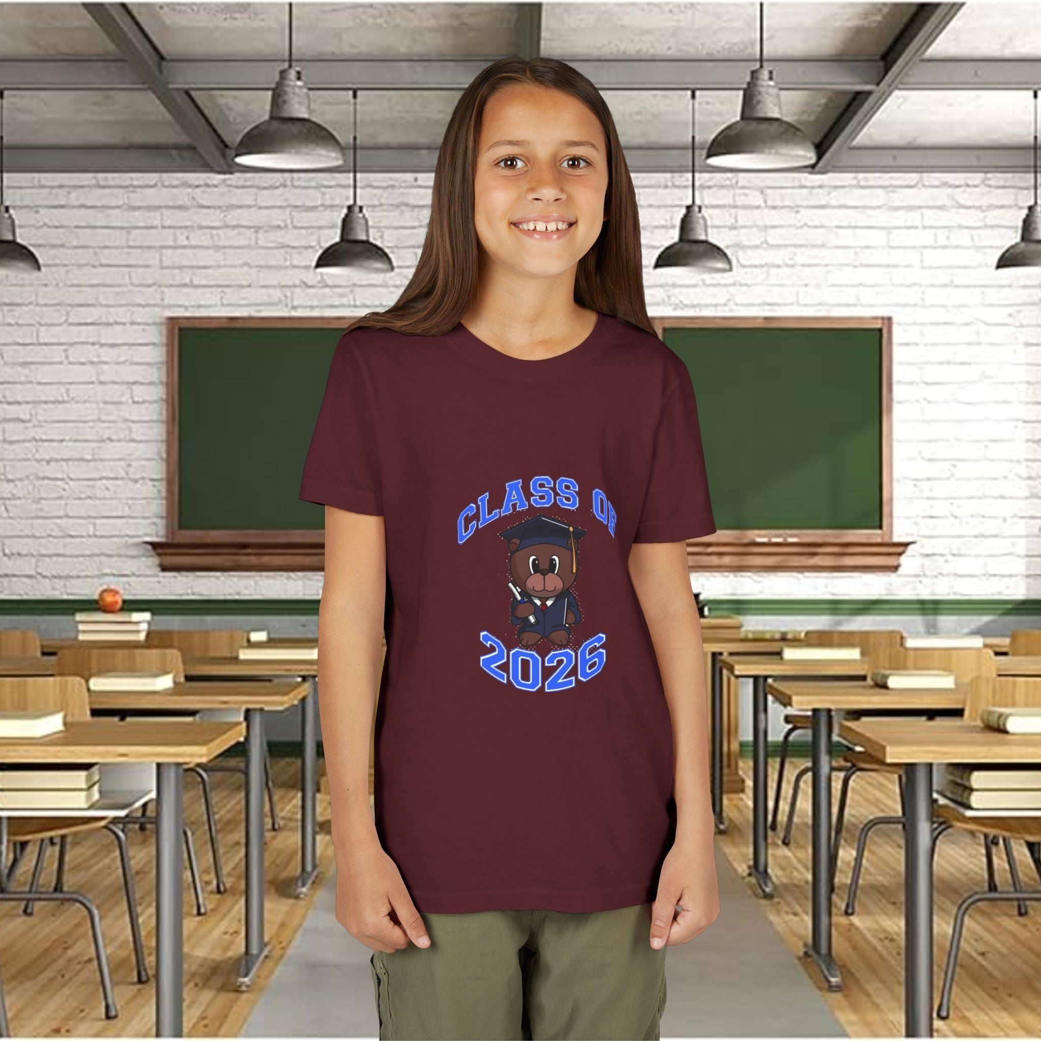Class of 2026 Kids Graduation T‑Shirt — Cute Graduate Bear Youth Tee - 314 Originals