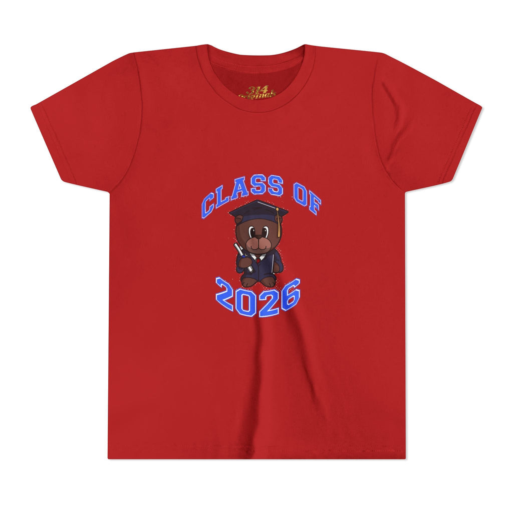 Class of 2026 Kids Graduation T‑Shirt — Cute Graduate Bear Youth Tee - 314 Originals