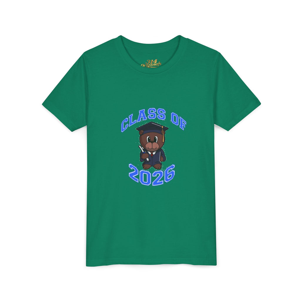 Class of 2026 Kids Graduation T‑Shirt — Cute Graduate Bear Youth Tee - 314 Originals