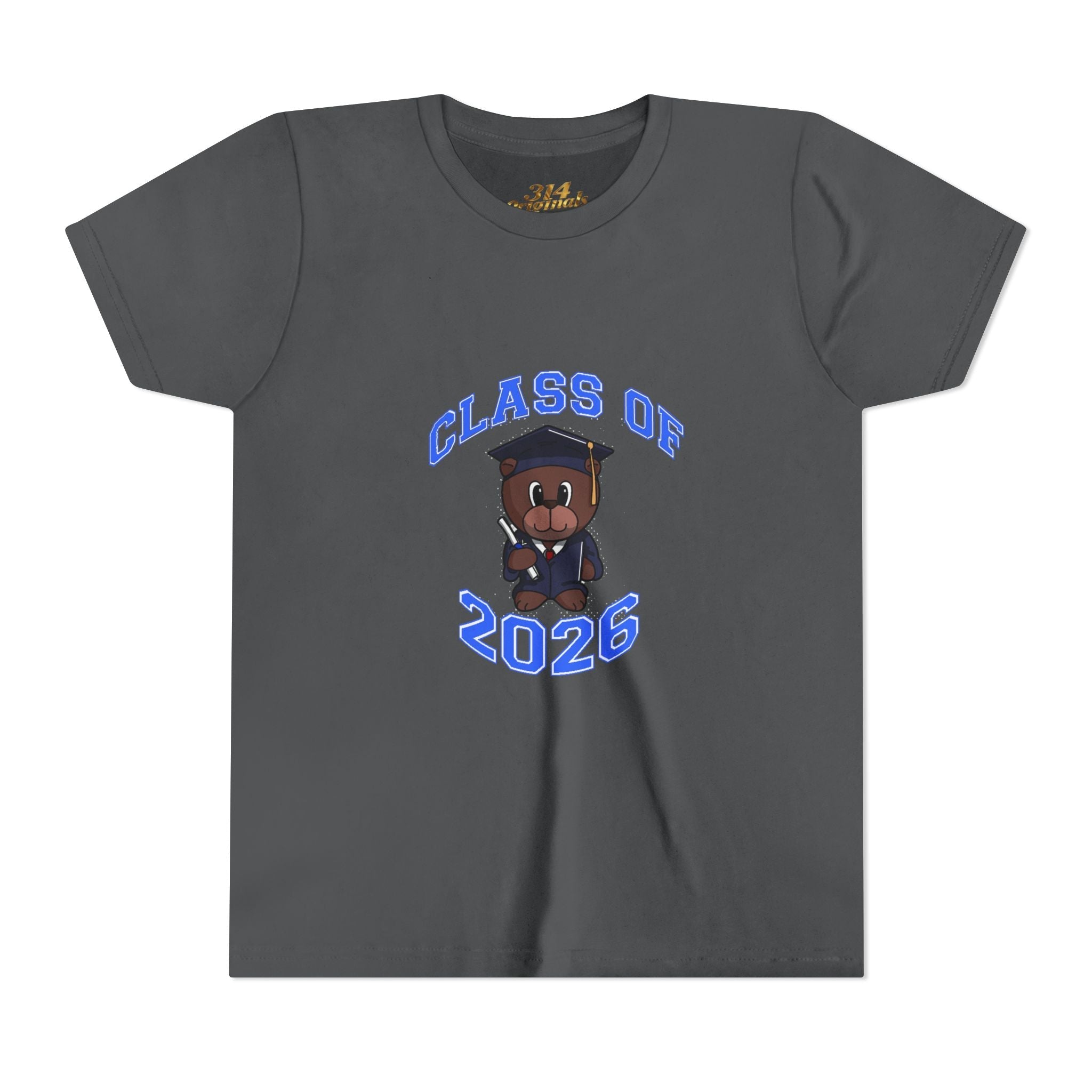 Class of 2026 Kids Graduation T‑Shirt — Cute Graduate Bear Youth Tee - 314 Originals