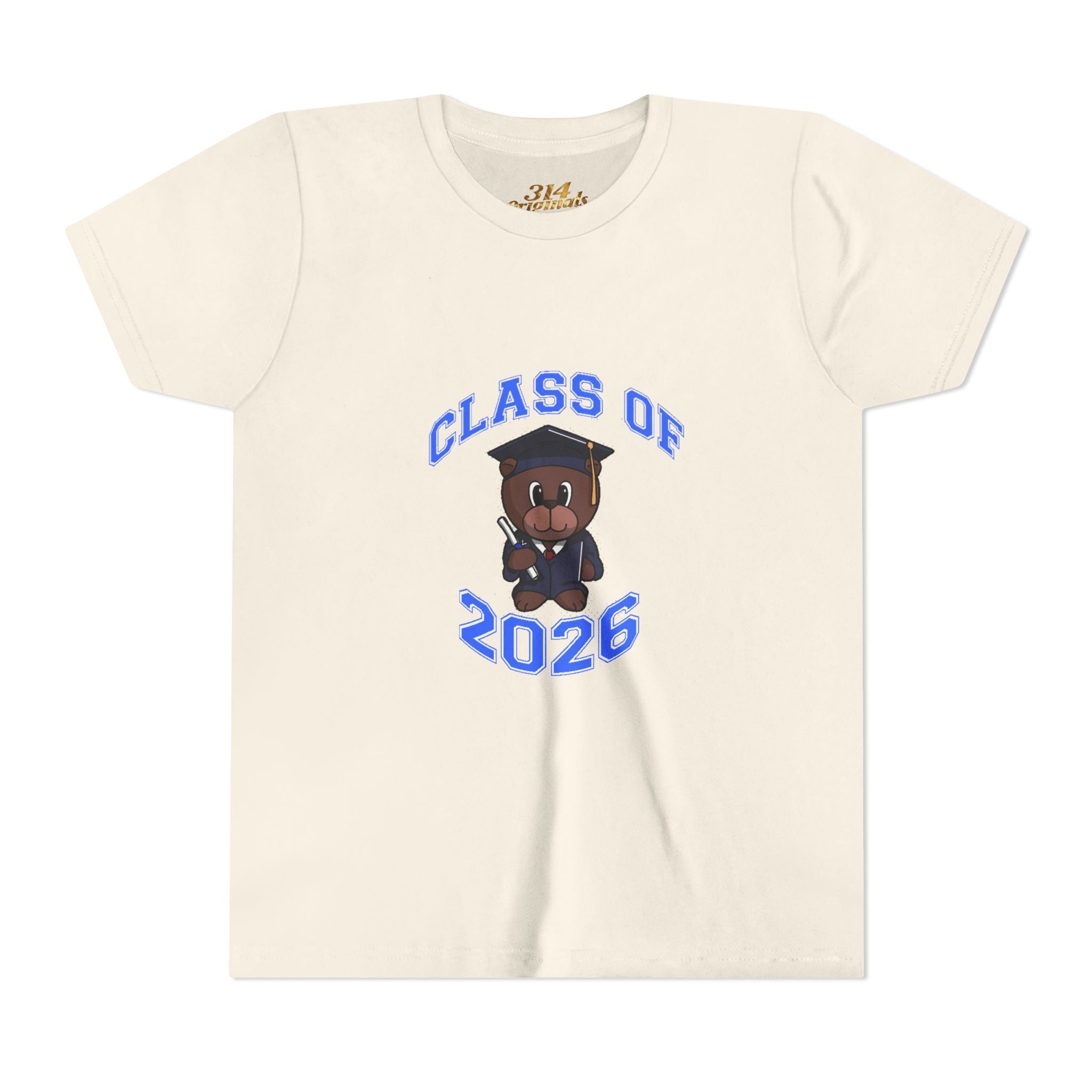 Class of 2026 Kids Graduation T‑Shirt — Cute Graduate Bear Youth Tee - 314 Originals
