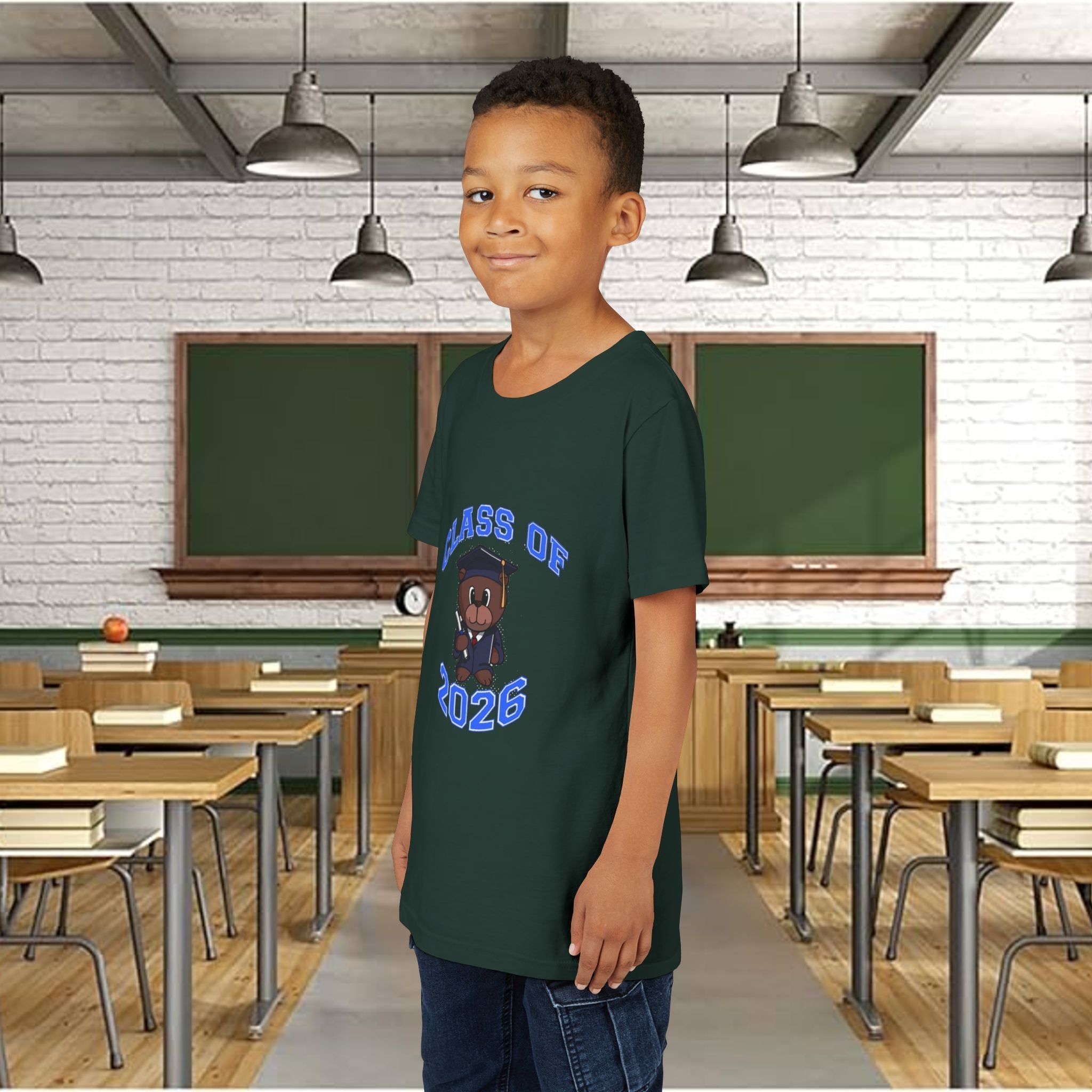 Class of 2026 Kids Graduation T‑Shirt — Cute Graduate Bear Youth Tee - 314 Originals