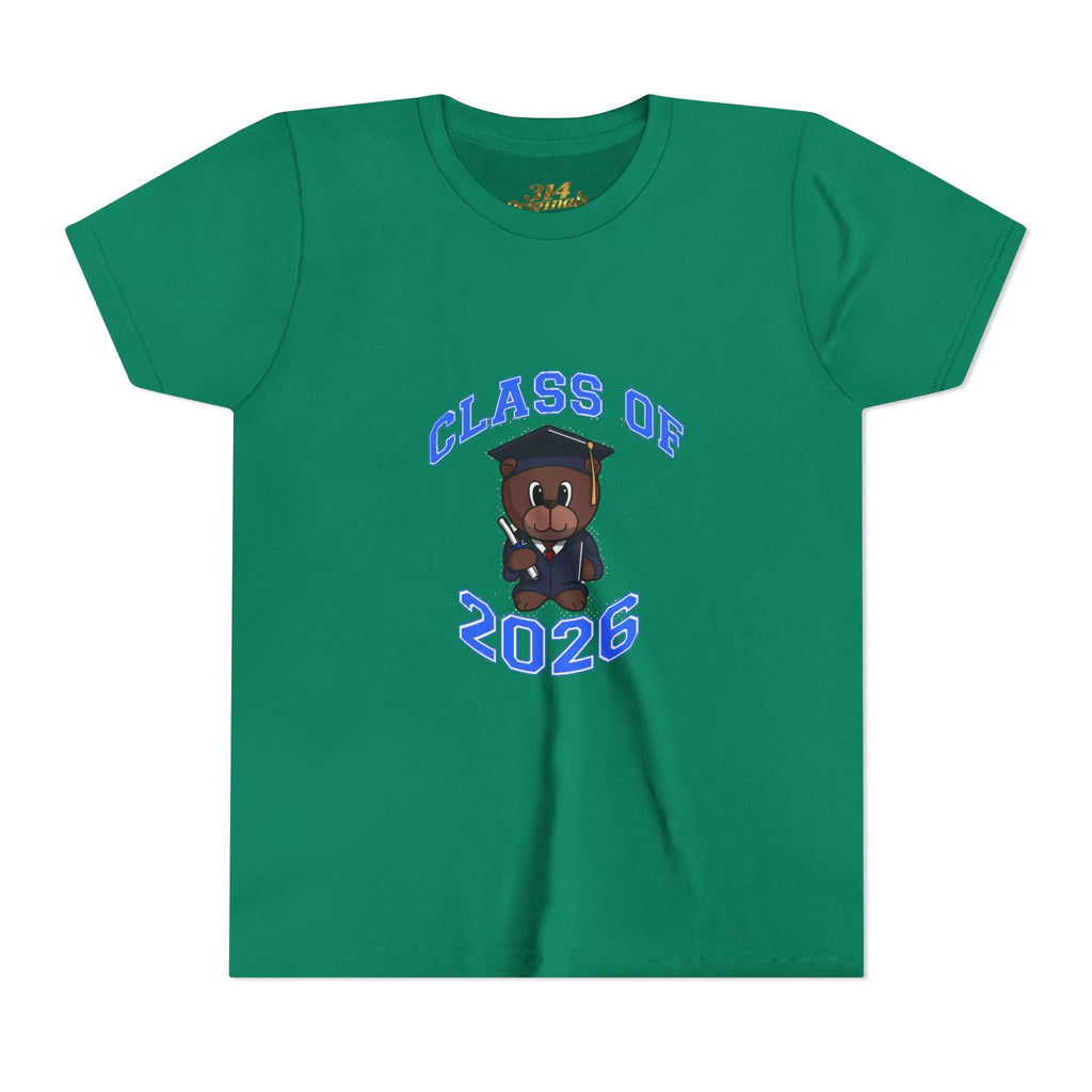 Class of 2026 Kids Graduation T‑Shirt — Cute Graduate Bear Youth Tee - 314 Originals