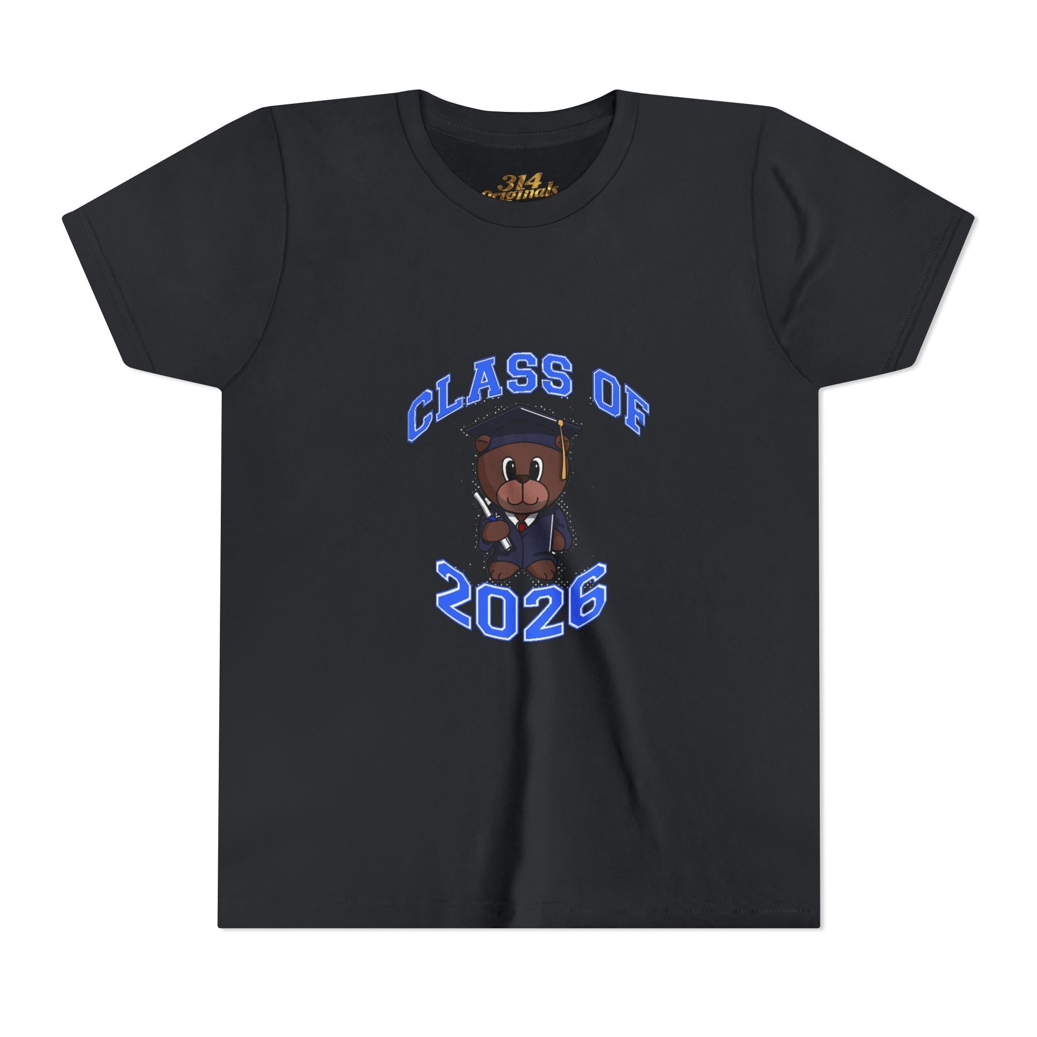 Class of 2026 Kids Graduation T‑Shirt — Cute Graduate Bear Youth Tee - 314 Originals