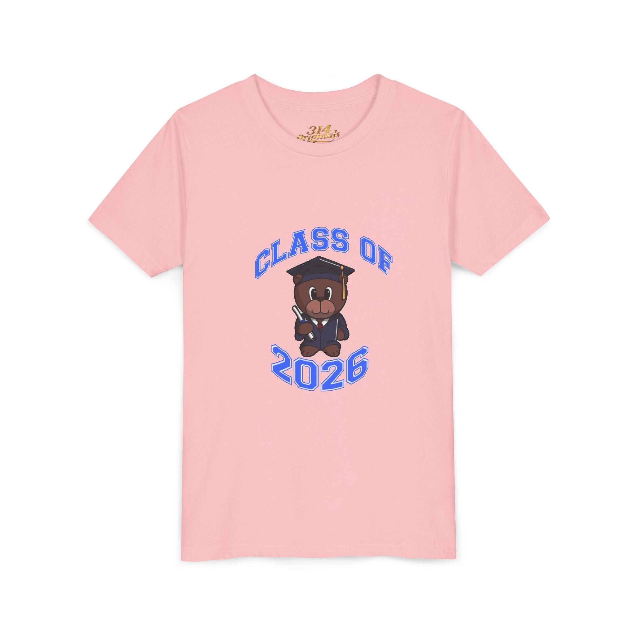 Class of 2026 Kids Graduation T‑Shirt — Cute Graduate Bear Youth Tee - 314 Originals