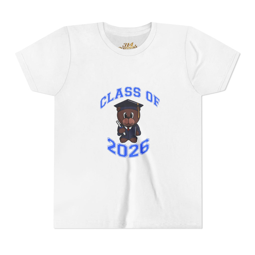 Class of 2026 Kids Graduation T‑Shirt — Cute Graduate Bear Youth Tee - 314 Originals