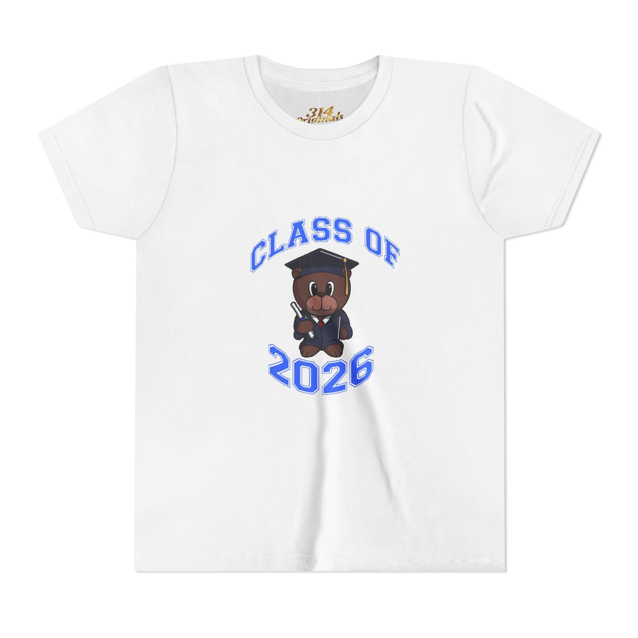 Class of 2026 Kids Graduation T‑Shirt — Cute Graduate Bear Youth Tee - 314 Originals