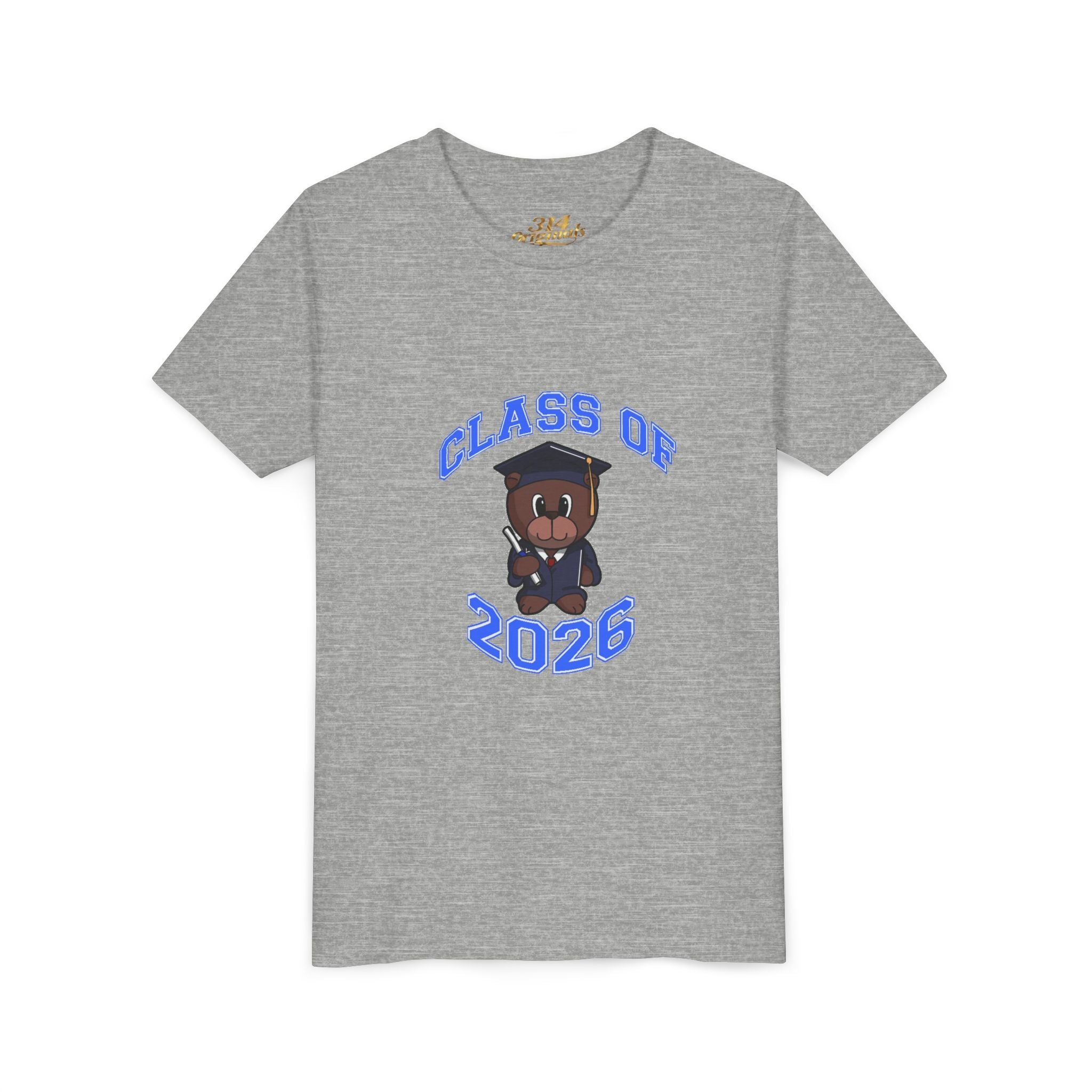 Class of 2026 Kids Graduation T‑Shirt — Cute Graduate Bear Youth Tee - 314 Originals