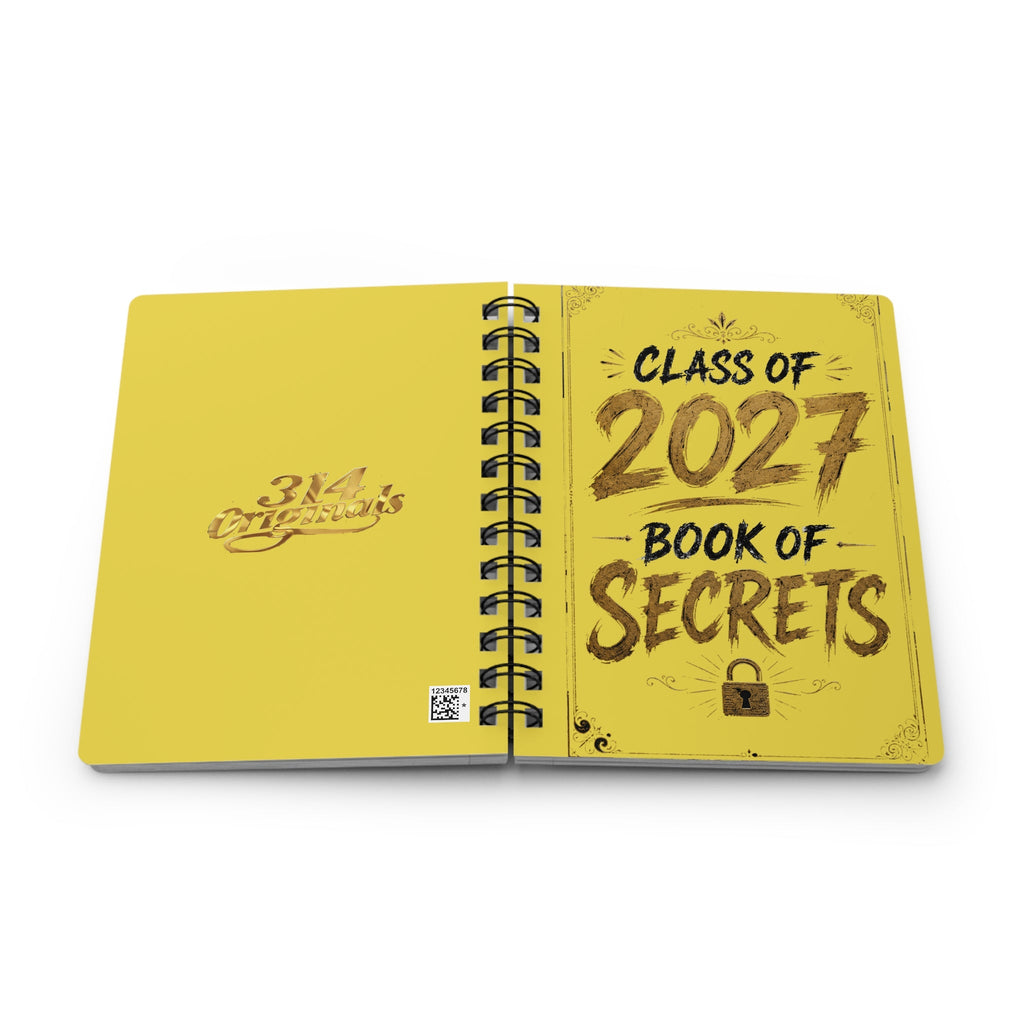 Class of 2027 Book of Secrets Spiral Journal - Yellow - 314 Originals