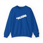 Cloud Script Crewneck Sweatshirt — White Script Logo Cozy Pullover - 314 Originals