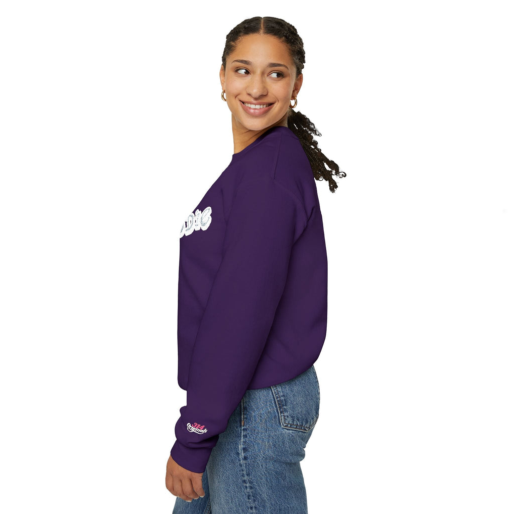 Cloud Script Crewneck Sweatshirt — White Script Logo Cozy Pullover - 314 Originals