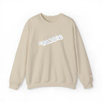 Cloud Script Crewneck Sweatshirt — White Script Logo Cozy Pullover - 314 Originals