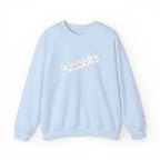 Cloud Script Crewneck Sweatshirt — White Script Logo Cozy Pullover - 314 Originals