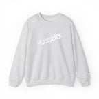 Cloud Script Crewneck Sweatshirt — White Script Logo Cozy Pullover - 314 Originals