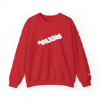 Cloud Script Crewneck Sweatshirt — White Script Logo Cozy Pullover - 314 Originals