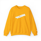 Cloud Script Crewneck Sweatshirt — White Script Logo Cozy Pullover - 314 Originals