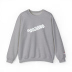 Cloud Script Crewneck Sweatshirt — White Script Logo Cozy Pullover - 314 Originals