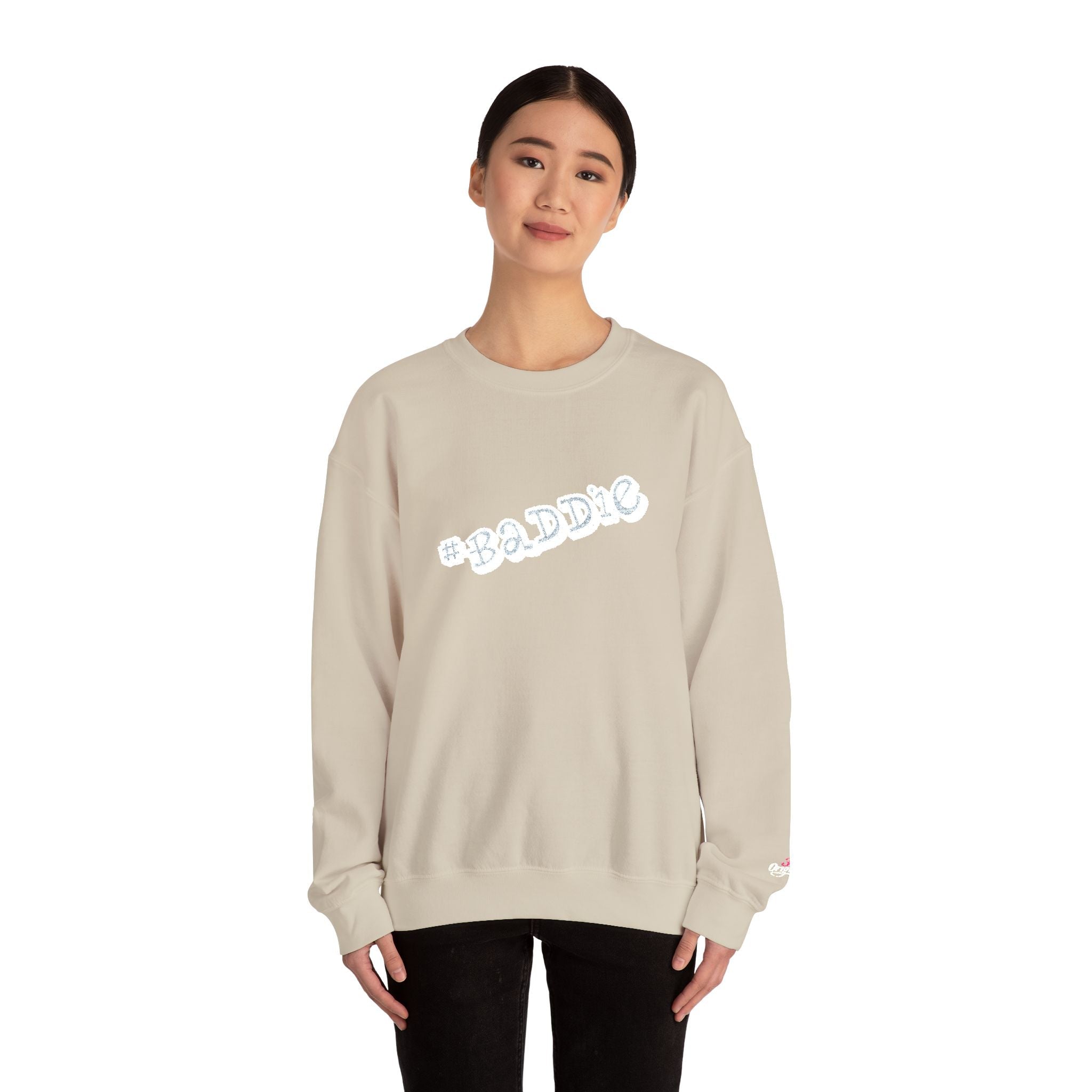 Cloud Script Crewneck Sweatshirt — White Script Logo Cozy Pullover - 314 Originals