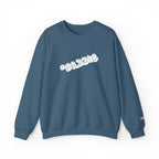 Cloud Script Crewneck Sweatshirt — White Script Logo Cozy Pullover - 314 Originals