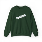 Cloud Script Crewneck Sweatshirt — White Script Logo Cozy Pullover - 314 Originals