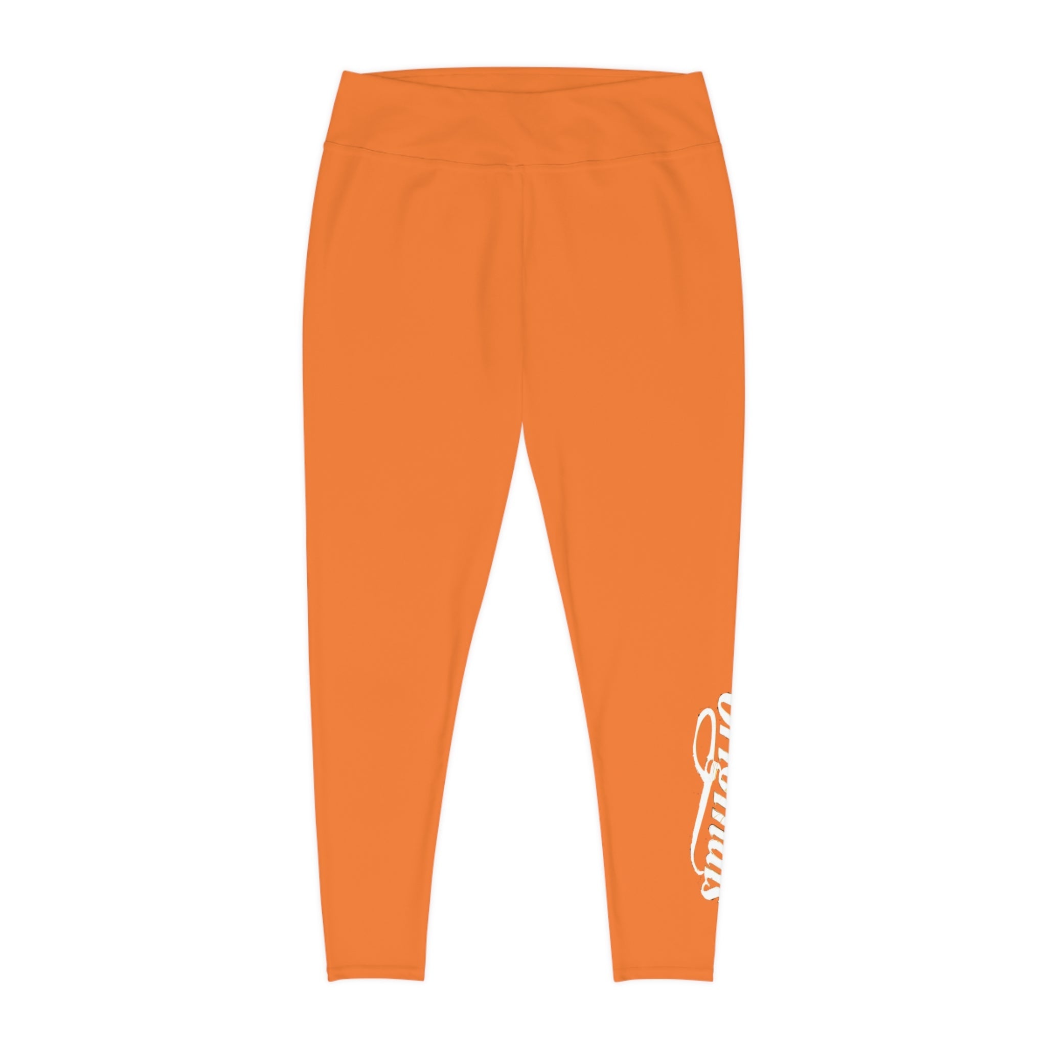 Crusta Plus Size Leggings — Subtle Side Script Graphic, Comfortable Everyday Activewear - 314 Originals