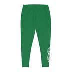 Dark Green Plus Size Leggings — Subtle Side Script Graphic, Comfortable Everyday Activewear - 314 Originals