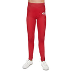 Dark Red 314 Script Kids' Printed Leggings - 314 Originals