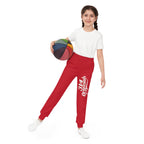 Dark Red Youth Joggers with 314 Originals Side Graphic — Kids Athletic Sweatpants - 314 Originals