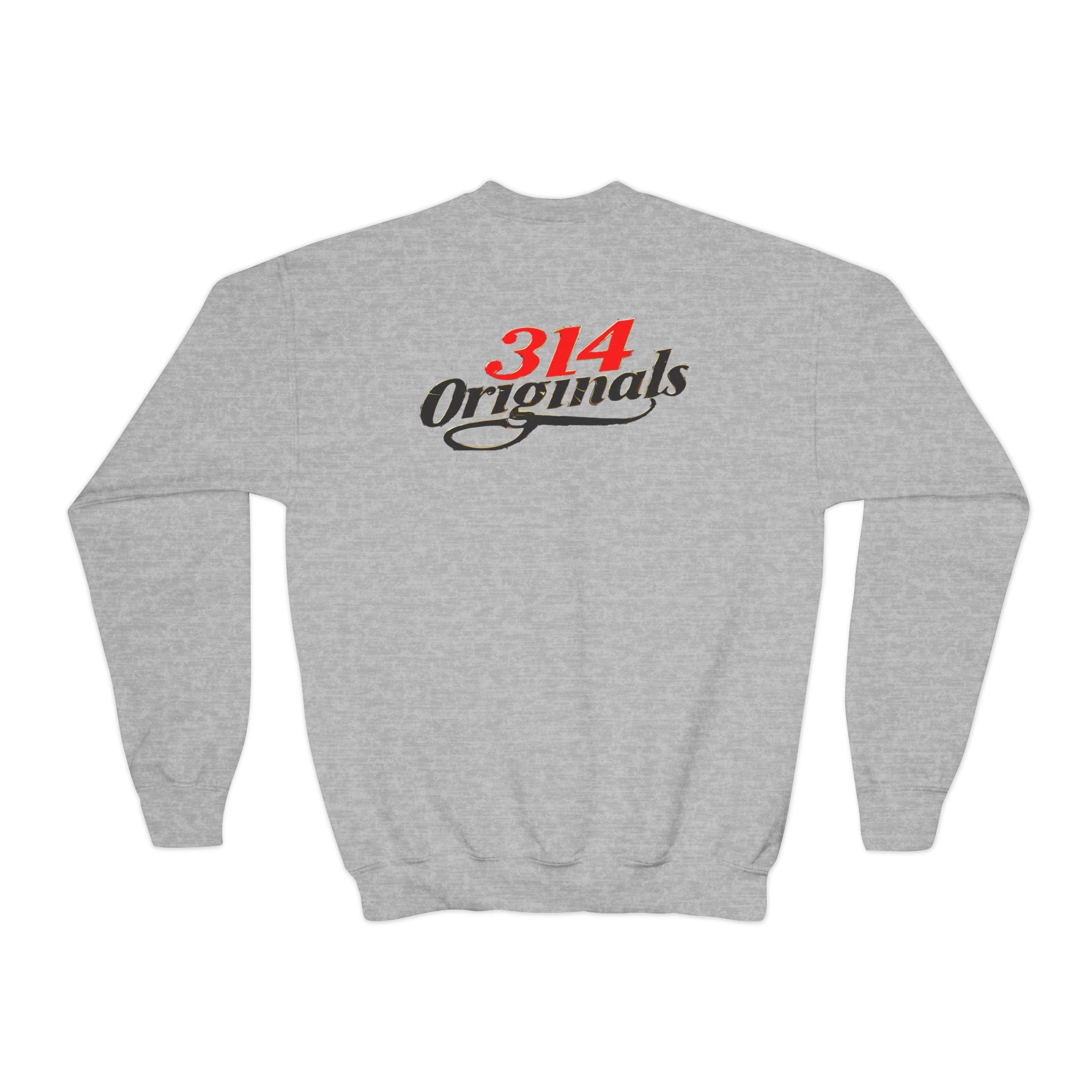 "DOPE" Red Varsity Graphic Youth Crewneck Sweatshirt - 314 Originals