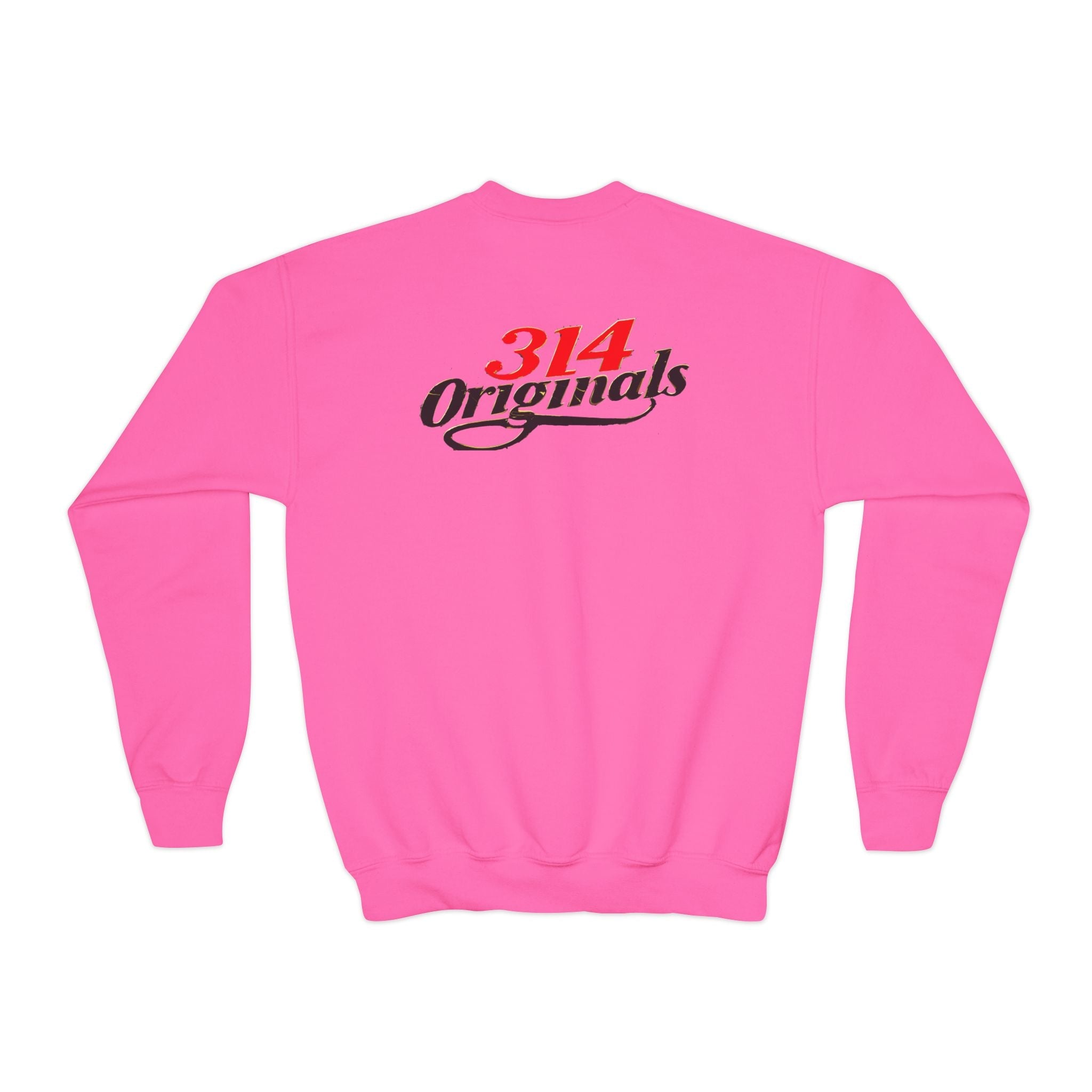 "DOPE" Red Varsity Graphic Youth Crewneck Sweatshirt - 314 Originals