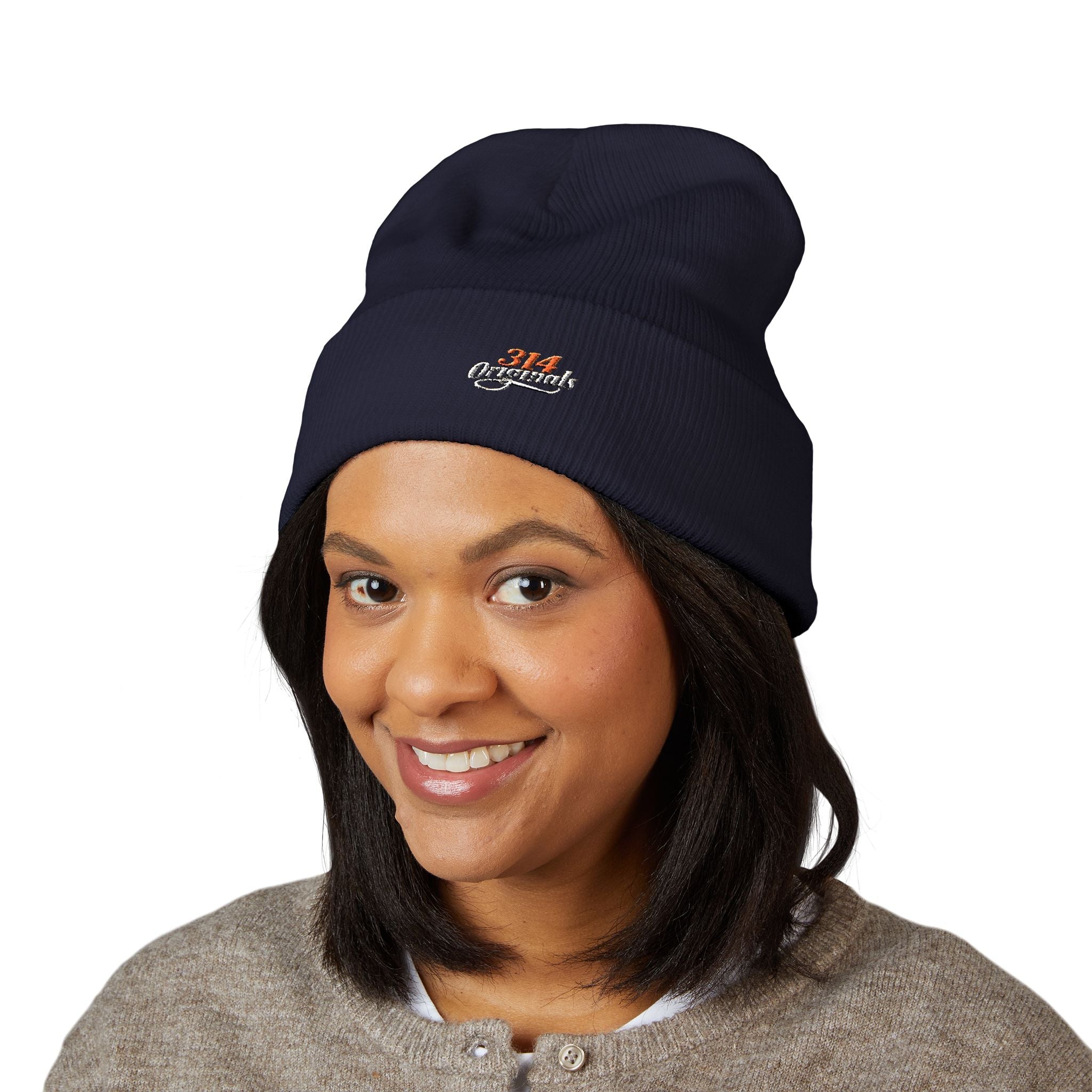 Embroidered '314 Originals' Classic Cuffed Beanie — Knit Winter Hat - 314 Originals