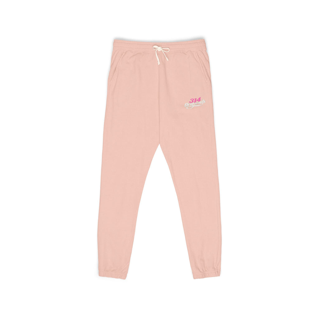 Embroidered Fleece Sweatpants — Soft Garment-Dyed Lounge Joggers - 314 Originals