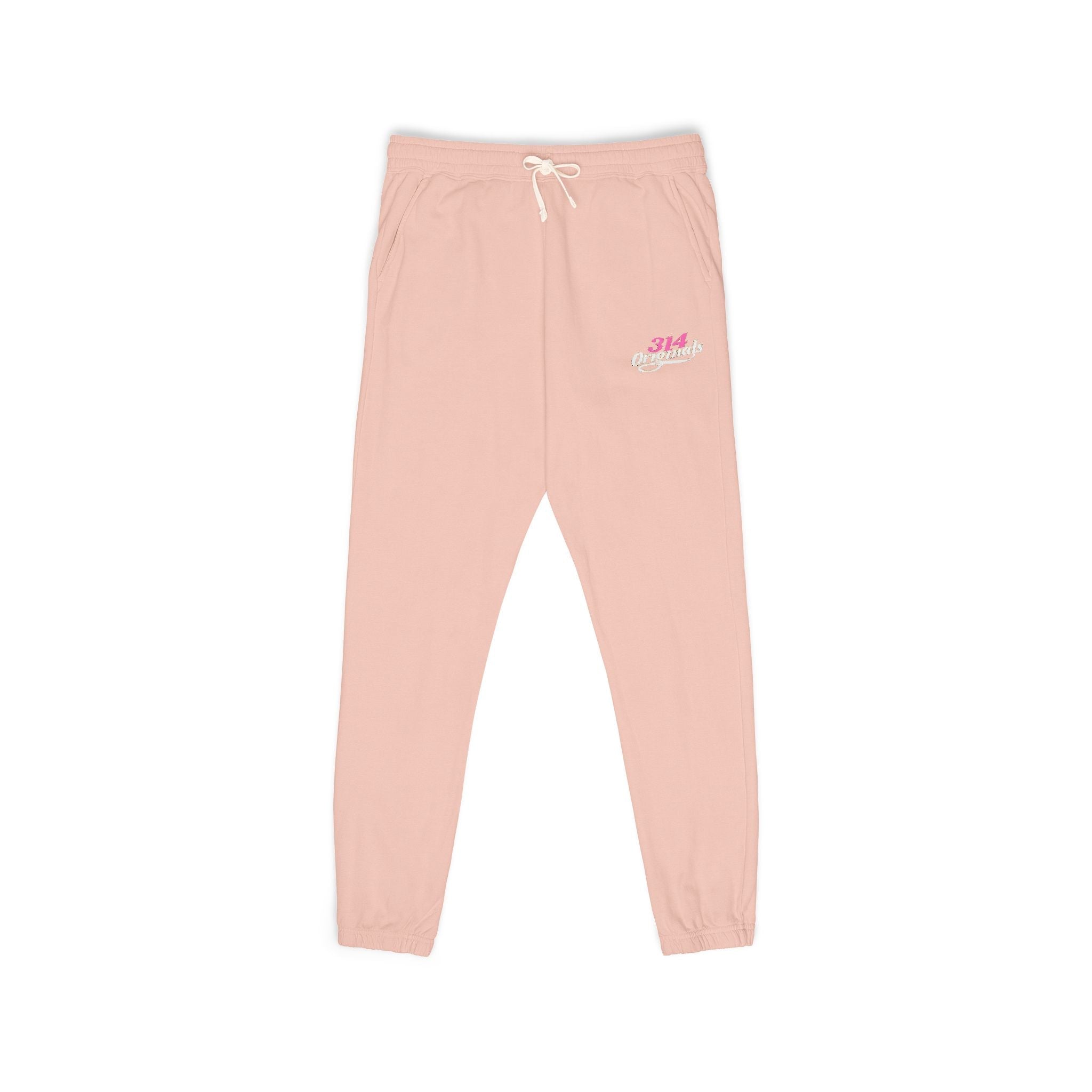 Embroidered Fleece Sweatpants — Soft Garment-Dyed Lounge Joggers - 314 Originals