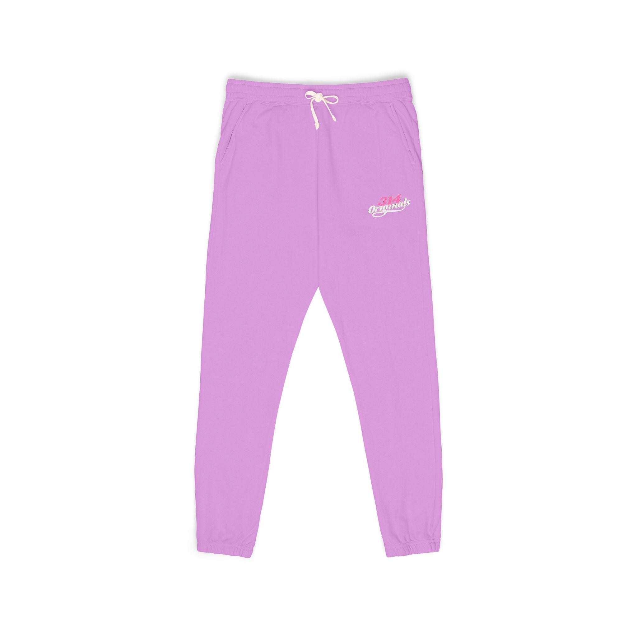 Embroidered Fleece Sweatpants — Soft Garment-Dyed Lounge Joggers - 314 Originals