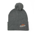 Embroidered Pom-Pom Knit Beanie – Cozy Winter Hat with Small Script Logo - 314 Originals