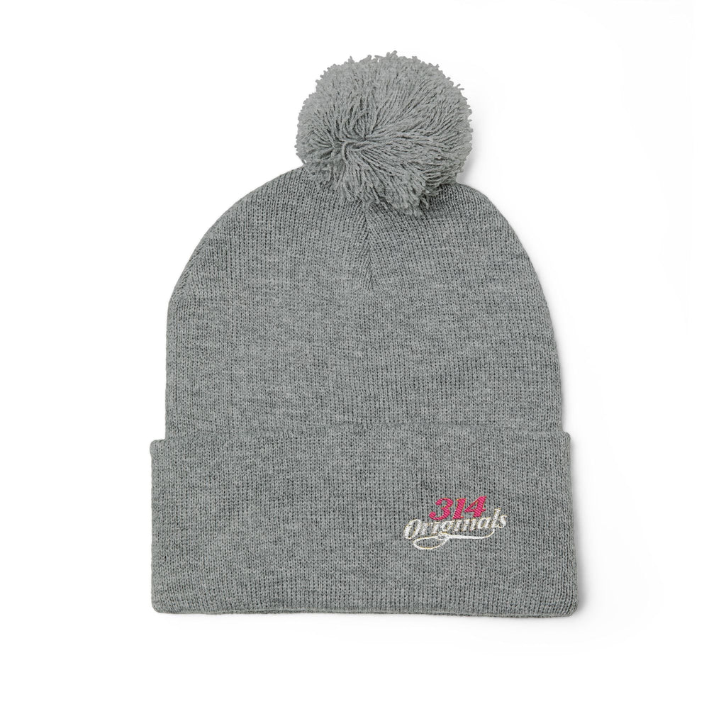 Embroidered Pom-Pom Knit Cap — '314 Originals' Beanie - 314 Originals