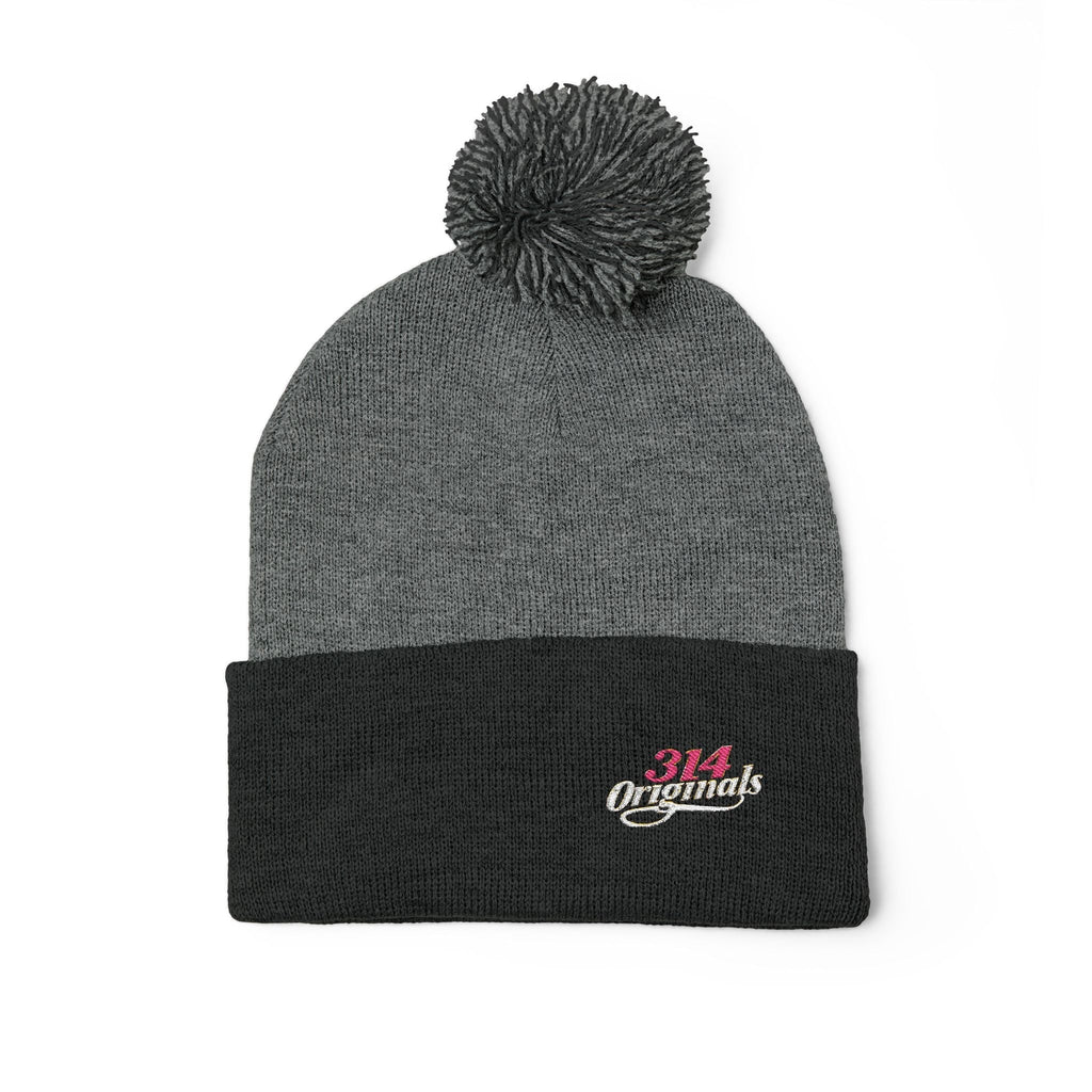 Embroidered Pom-Pom Knit Cap — '314 Originals' Beanie - 314 Originals