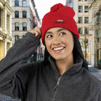 Embroidered Pom-Pom Knit Cap — "314 Originals" Beanie - 314 Originals