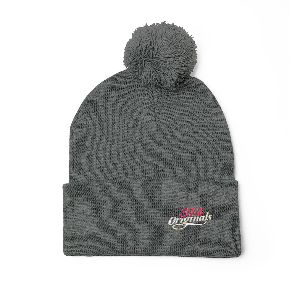 Embroidered Pom-Pom Knit Cap — '314 Originals' Beanie - 314 Originals