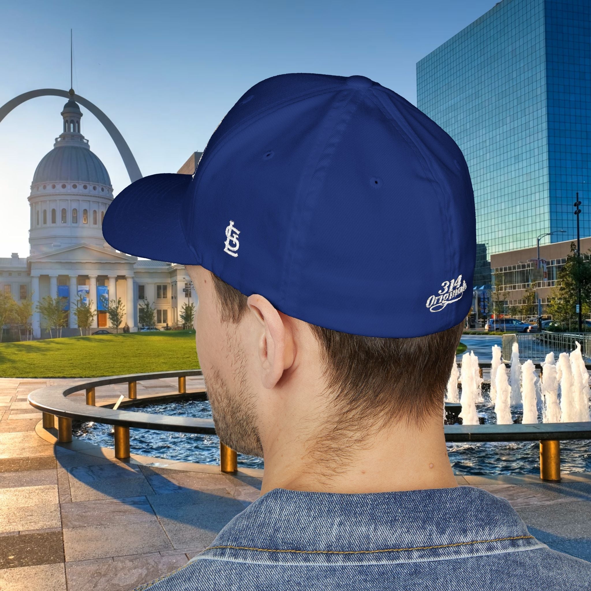 Embroidered "St. Louis" Closed-Back Structured Cap — Baseball Hat with 314 Retro Logo - 314 Originals