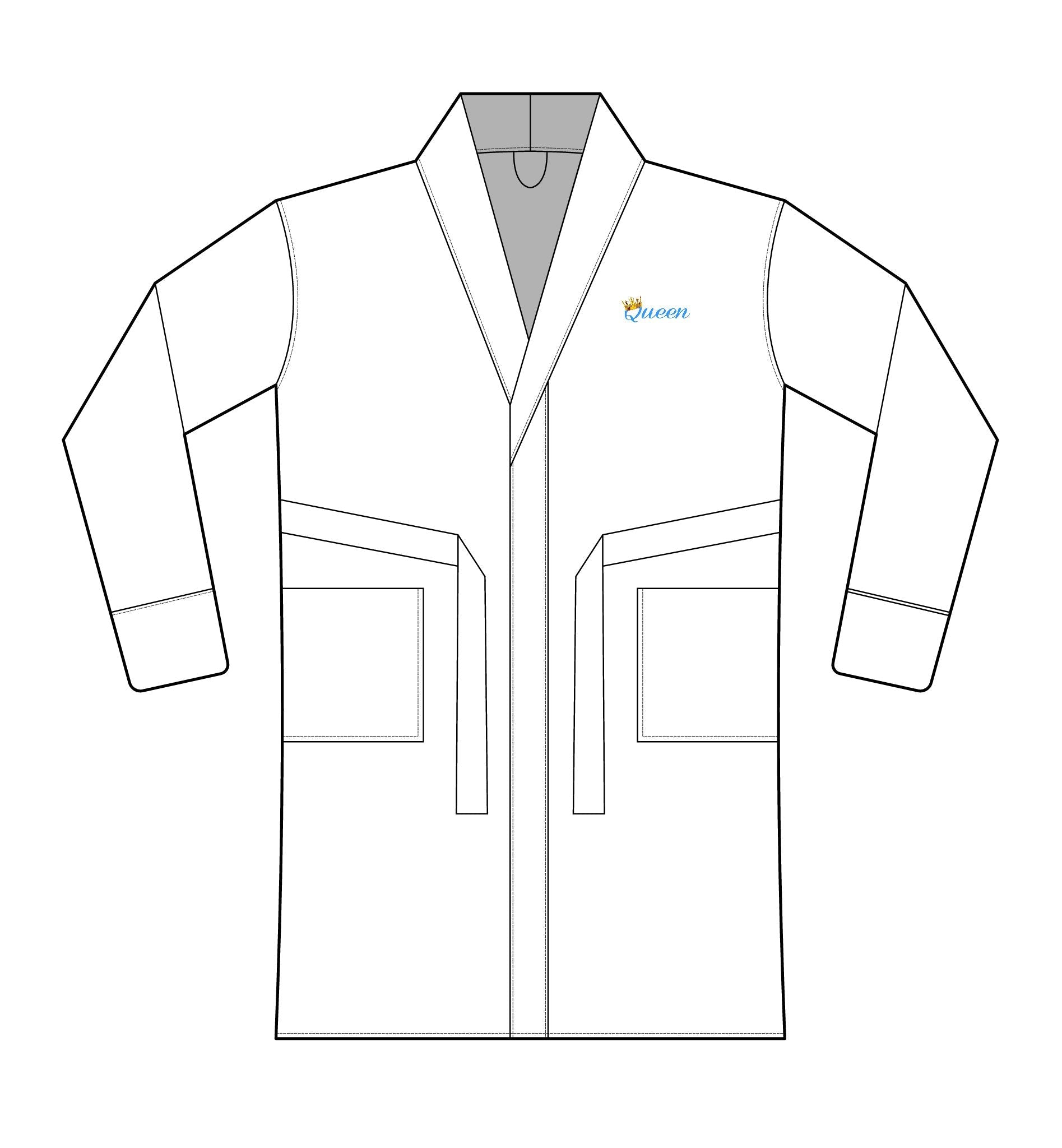 Embroidered Terry Shawl Robe – Unisex Spa & Bath Robe with Custom Chest Logo - 314 Originals
