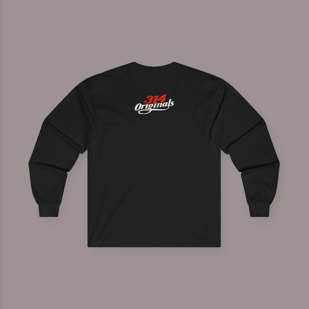 Franklin Silhouette Long Sleeve Tee — 314 Originals Retro Hat Logo - 314 Originals