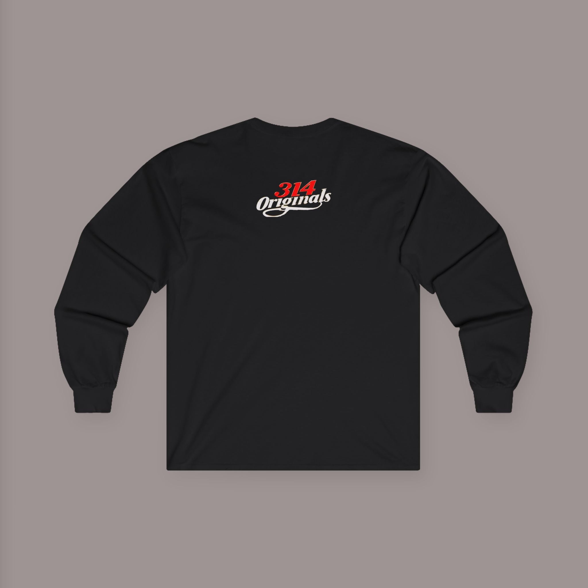 Franklin Silhouette Long Sleeve Tee — 314 Originals Retro Hat Logo - 314 Originals
